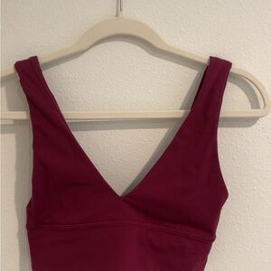 Women's Burgundy Sleeveless Top